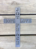 Metal Wall Cross Advent Hope Love Joy Peace - Burke Metal Work