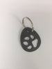 Paw Print Keychain, Pet keychain, Backpack Tag, Zipper Pull, Personalized Gift, Pet Memorial, Steel, Metal