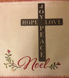 Metal Wall Cross Advent Hope Love Joy Peace - Burke Metal Work
