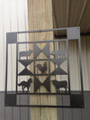 Barn Quilt With Farm Animals  (16'' x 16'') - Burke Metal Work