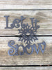 Let It Snow metal word art - Burke Metal Work