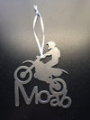 Moab Utah Dirt Bike Ornament, Keepsake, Souvenir - Burke Metal Work