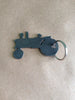 Tractor Keychain, Backpack Tag, Zipper Pull, Personalized Tractor Gift, Steel, Metal