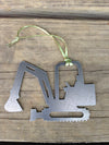 Mini Excavator Metal Ornament, Decor, Gift, Keepsake - Burke Metal Work