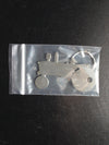 Tractor Keychain, Backpack Tag, Zipper Pull, Personalized Tractor Gift, Steel, Metal