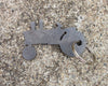 Tractor Keychain, Backpack Tag, Zipper Pull, Personalized Tractor Gift, Steel, Metal