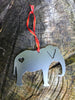 Elephant Metal Ornament, Keepsake, Souvenir, Nursery, Zoo Animal, Safari Decor - Burke Metal Work