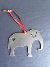 Elephant Metal Ornament, Keepsake, Souvenir, Nursery, Zoo Animal, Safari Decor - Burke Metal Work
