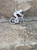 Mountain Bike Girl Ornament - Burke Metal Work