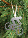 Mountain Bike Girl Ornament - Burke Metal Work