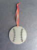 Baseball Metal Ornament, raw steel, keepsake, souvenir - Burke Metal Work