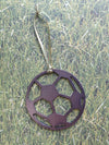 Soccer Ball Metal Ornament, raw steel, keepsake, souvenir - Burke Metal Work
