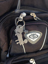 Tractor Keychain, Backpack Tag, Zipper Pull, Personalized Tractor Gift, Steel, Metal