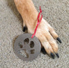Paw print metal ornament, raw steel - Burke Metal Work