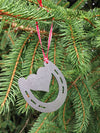 Horse Shoe With Heart Metal Ornament - Burke Metal Work