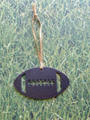 Football Metal Ornament, raw steel, keepsake, souvenir - Burke Metal Work
