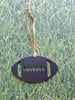 Football Metal Ornament, raw steel, keepsake, souvenir - Burke Metal Work