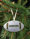Football Metal Ornament, raw steel, keepsake, souvenir - Burke Metal Work