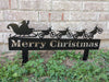 Santa's Dirt Bike Christmas, Outdoor Holiday Decoration, Yard Art - Burke Metal Work