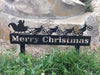 Santa's Dirt Bike Christmas, Outdoor Holiday Decoration, Yard Art - Burke Metal Work