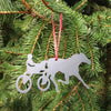 Harness Racing Metal Ornament, Horse Racing, Cart, Raw Steel - Burke Metal Work