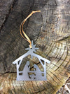 Nativity Scene Metal Christmas Ornament, Manger Scene - Burke Metal Work