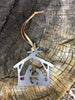 Nativity Scene Metal Christmas Ornament, Manger Scene - Burke Metal Work