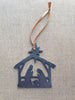 Nativity Scene Metal Christmas Ornament, Manger Scene - Burke Metal Work