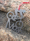 Moab Mountain Bike Girl Ornament Souvenir - Burke Metal Work