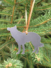 Border Collie Dog Silhouette Metal Ornament - Burke Metal Work