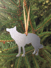 Border Collie Dog Silhouette Metal Ornament - Burke Metal Work