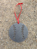 Baseball Metal Ornament, raw steel, keepsake, souvenir - Burke Metal Work