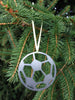 Soccer Ball Metal Ornament, raw steel, keepsake, souvenir - Burke Metal Work