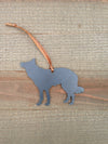 Border Collie Dog Silhouette Metal Ornament - Burke Metal Work