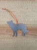 Border Collie Dog Silhouette Metal Ornament - Burke Metal Work