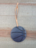 Basketball Metal Ornament, raw steel, keepsake, souvenir - Burke Metal Work