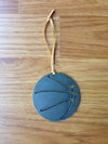 Basketball Metal Ornament, raw steel, keepsake, souvenir - Burke Metal Work