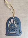 Vintage Old Radio metal ornament keepsake souvenir - Burke Metal Work