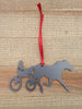 Harness Racing Metal Ornament, Horse Racing, Cart, Raw Steel - Burke Metal Work