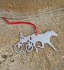 Harness Racing Metal Ornament, Horse Racing, Cart, Raw Steel - Burke Metal Work