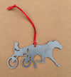 Harness Racing Metal Ornament, Horse Racing, Cart, Raw Steel - Burke Metal Work