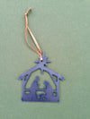 Nativity Scene Metal Christmas Ornament, Manger Scene - Burke Metal Work