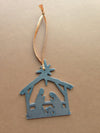 Nativity Scene Metal Christmas Ornament, Manger Scene - Burke Metal Work