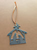 Nativity Scene Metal Christmas Ornament, Manger Scene - Burke Metal Work