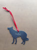 Border Collie Dog Silhouette Metal Ornament - Burke Metal Work
