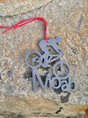 Moab Mountain Bike Girl Ornament Souvenir - Burke Metal Work