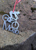 Moab Mountain Bike Girl Ornament Souvenir - Burke Metal Work