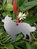 Fluffy Collie Dog Silhouette Metal Ornament - Burke Metal Work