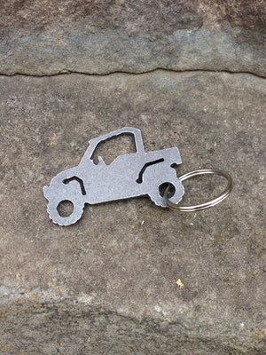 UTV keychain, 2 seater sport utility, side by side, SXS, backpack charm, zipper pull, Personalized Gift