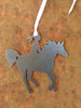 Horse And Lady Rider Ornament, Raw Steel, Metal - Burke Metal Work